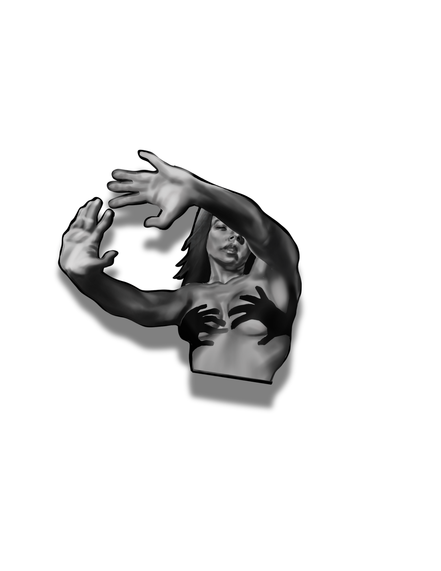 Shadow-bra sticker pack